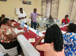 a group of people attend a training